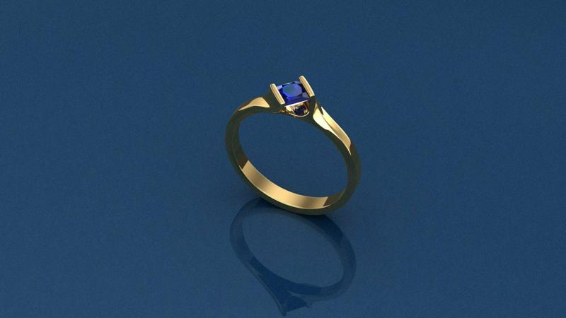 PRINCESS SINGLE STONE RING FOR FANCY TYPE