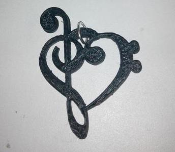 F & G key  heart 