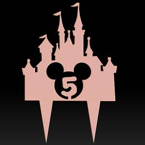 Disney Castle 5 years Cake Topper
