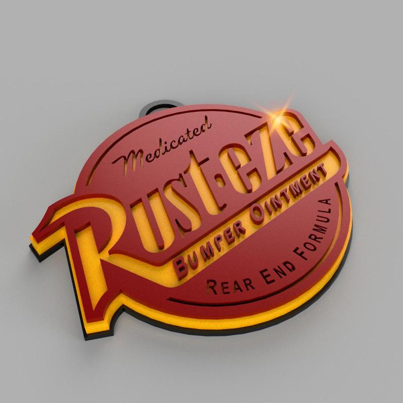 Rust-eze Cars keychain