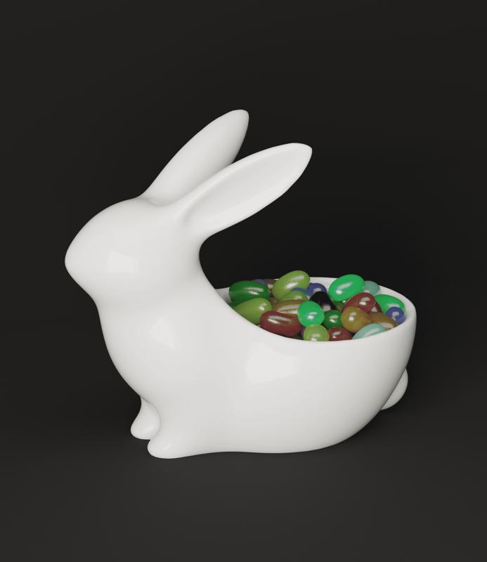 STL File: Easter Bunny Bowl | 3D Printable Model for Kitchen & Home Decor | Perfect Gifts for Easter | Perfect Gifts for Easter