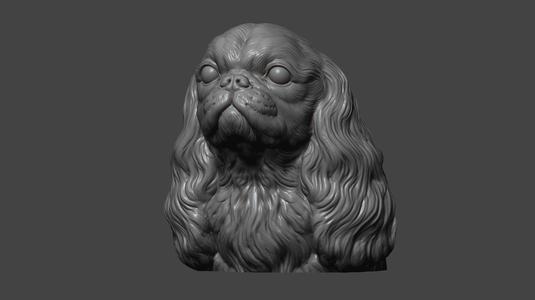 English Toy Spaniel bust