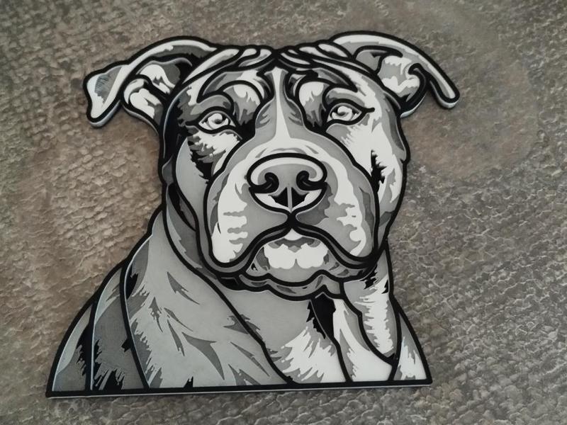 Layered Bild Pitbull mit und ohne AMS