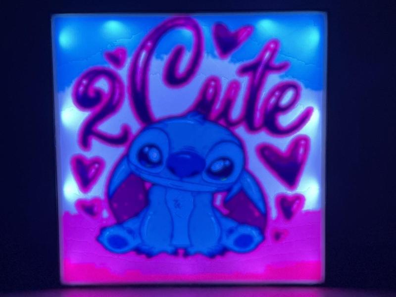 Stitch 2 Cute color lithophane