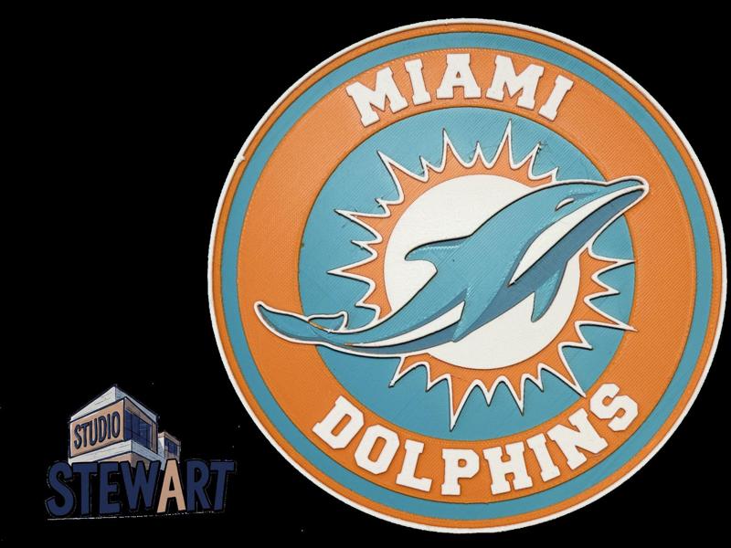 Miami Dolphins NFL LOGO - COASTER/OFFICE SIGN