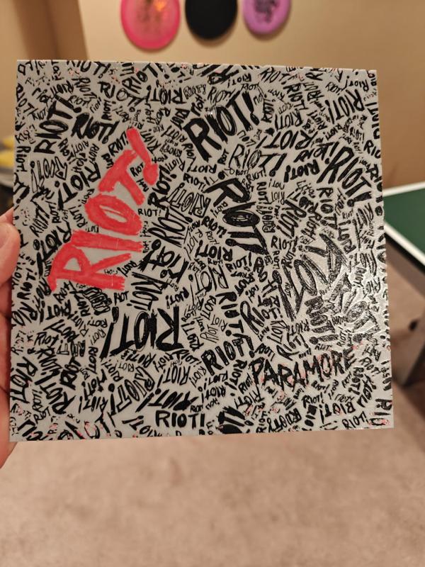 Hueforge Paramore Riot! album cover Riot