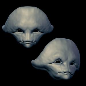 M2J3 alien mask Collectible 3d printable