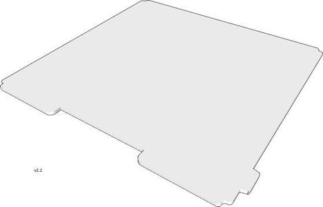 PCB Heatbed MK2a Plate (4 hole mounting) (DXF)