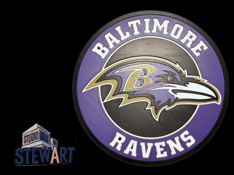 Baltimore Ravens NFL LOGO - COASTER/OFFICE SIGN