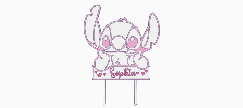 Stitch cake Topper sophia