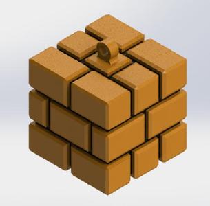 Llavero ladrillo Mario Bros