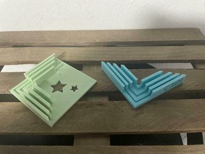 Cantoneras para la creación de cajas. Scrapbooking.