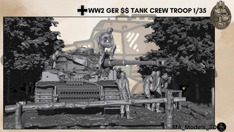 ww2 german tank crew Troop 1_35