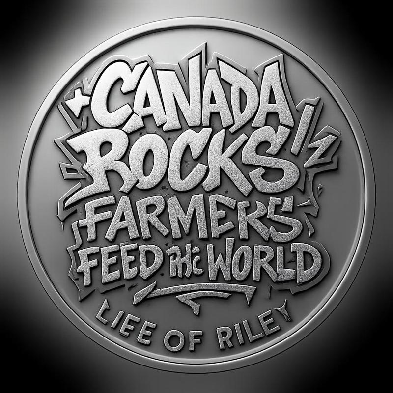 CANADA ROCKS FARMERS FEED THE WORLD COIN TOKEN WALL ART