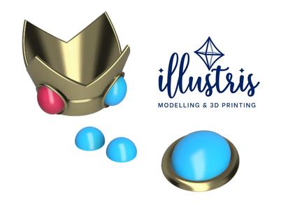 PEACH Accessories STL FILES [Super Mario Bros]