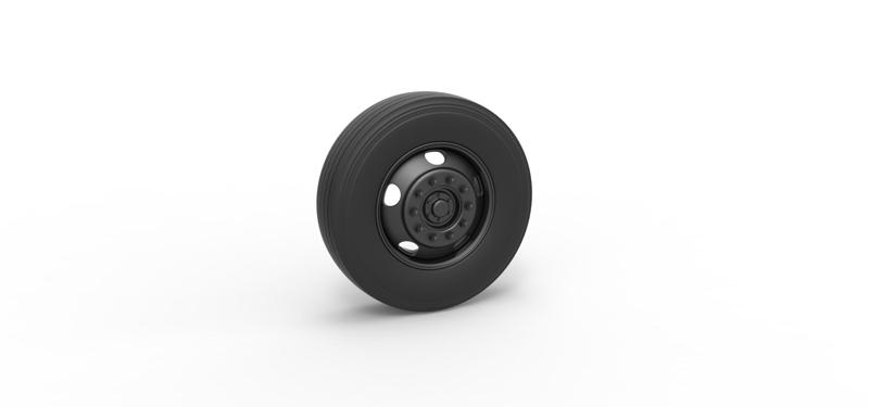 Diecast 5 Hole front wheel of Vintage School bus Scale 1:25