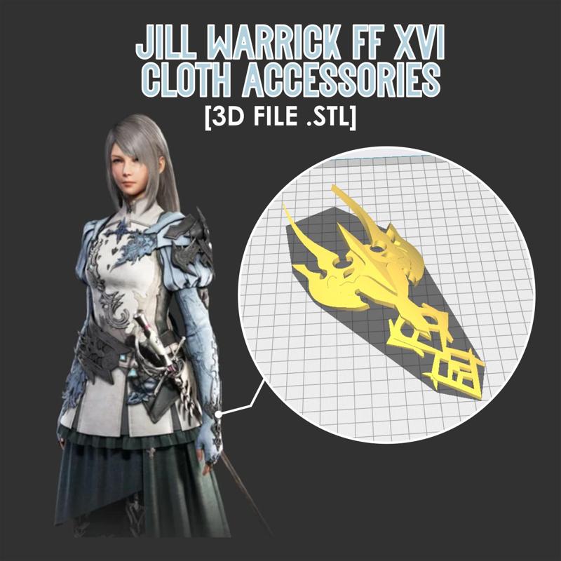 Jill Warrick Final Fantasy Snow White Skin Accessories Hand Clothing 3D File