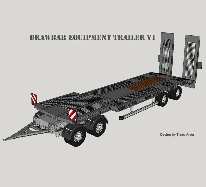 1/14 RC Drawbar Equipment Trailer
