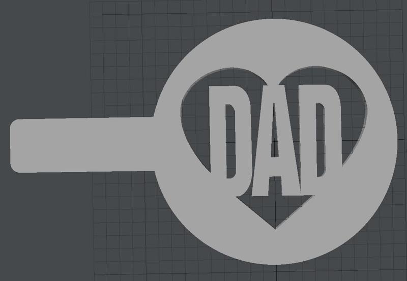 DAD coffee stencil