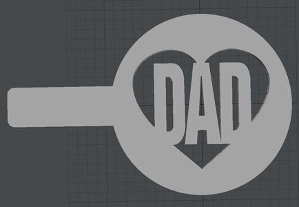 DAD coffee stencil