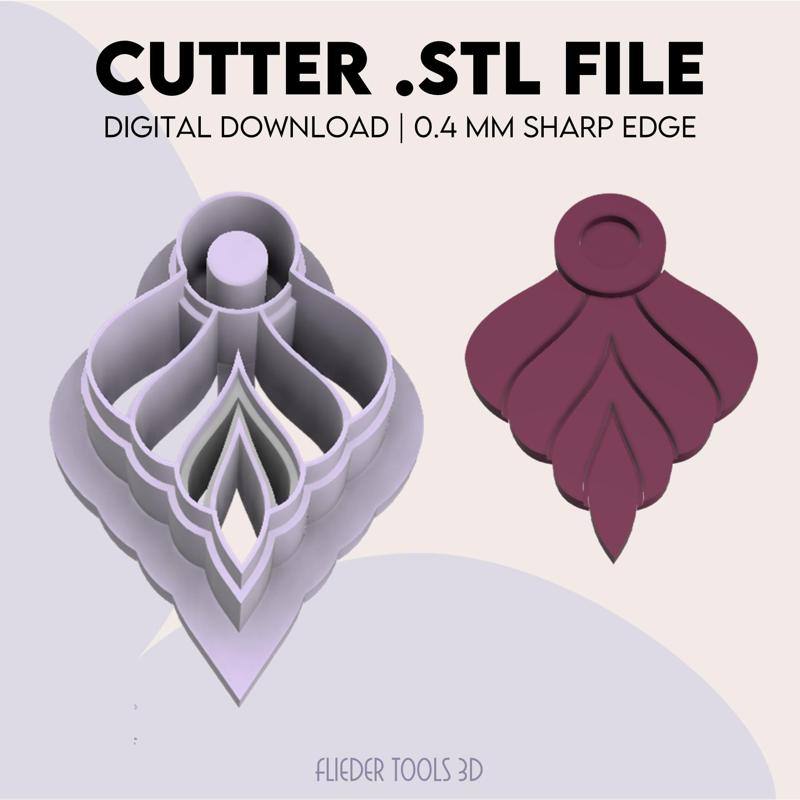 Floral Ornament Polymer Clay Cutter | STL Digital File