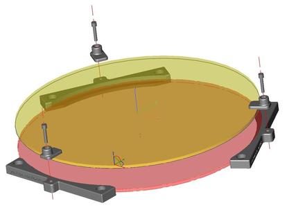 3D Kossel 230 dia base clamps
