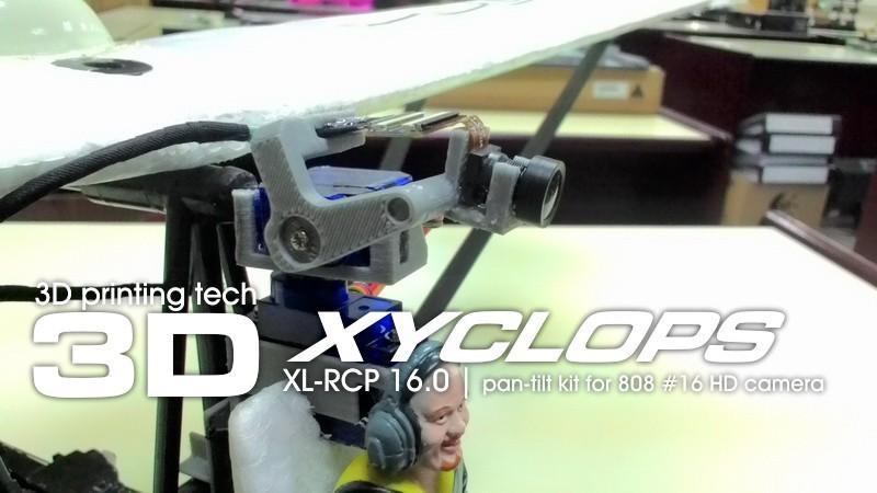XL-RCP 16.0 XYCLOPS : Cockpit camera pan-tilt for 808 #16 HD cam