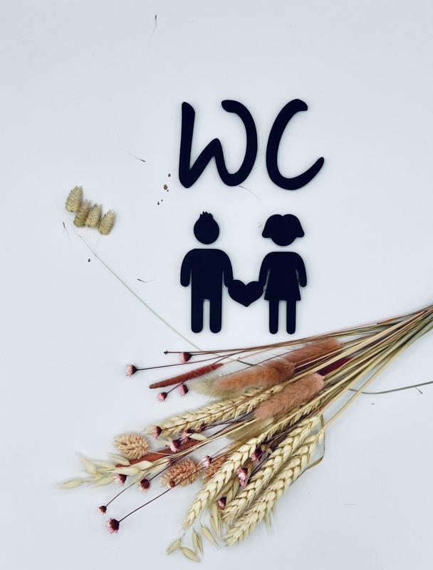 Bathroom lettering, WC lettering, Toilet lettering, Guest WC