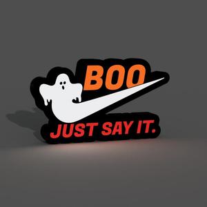 Ghost Boo Just say it! Lightbox LED Lamp