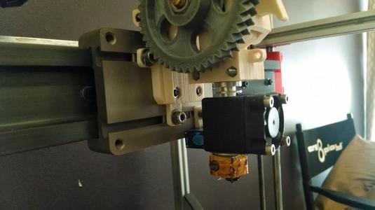 Prusa i3 Vertical Extruder Mounting Plate to PBC Linear Slide Carriage
