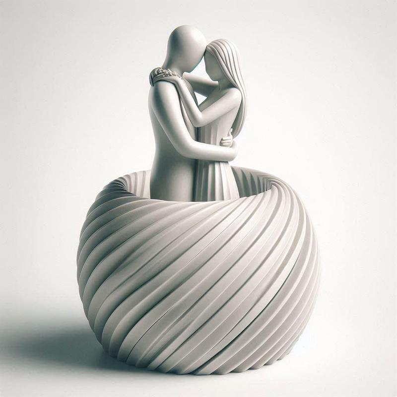 Valentine’s Day Girl and Boy 3D Print – Romantic Gift Figurine, Decorative Sculpture for Love & Celebration