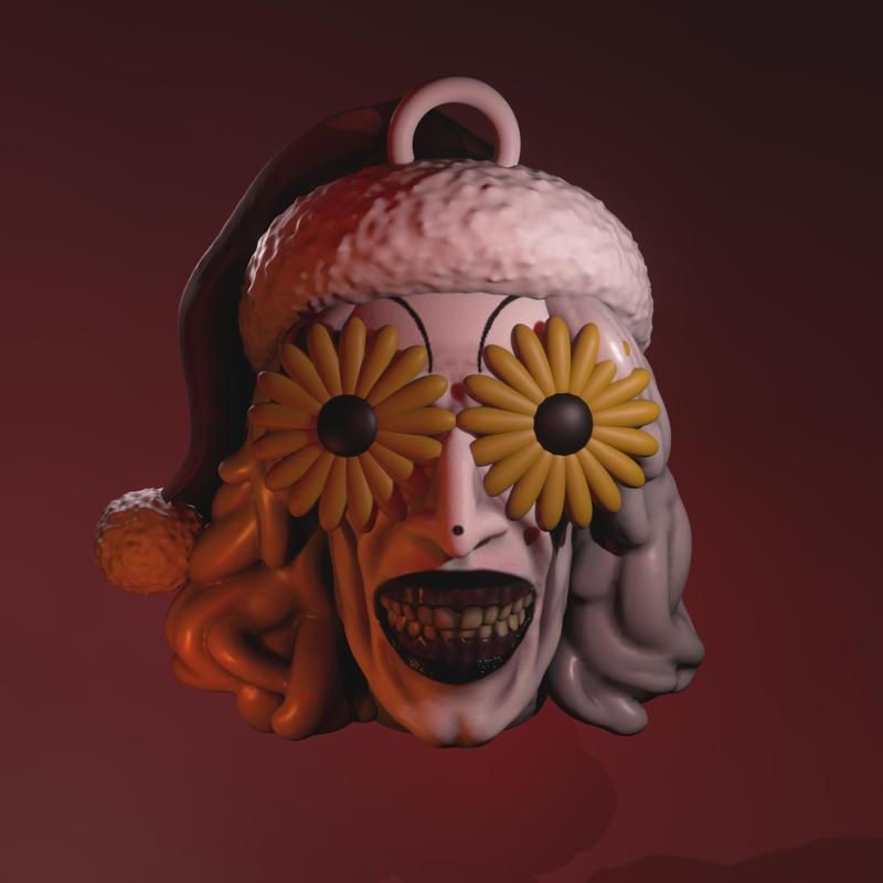 Art the Clown Santa Christmas Decoration / Sunflower Lenses
