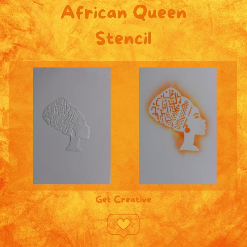 African Queen Stencil
