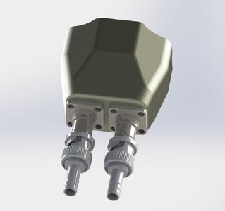 Base 50x35x45mm. 2 x BNC Connector | Rodin Coil .STL 100mm. x 35mm. Diameter | 3D File STL Coil | iToroid Vortex Wave Field Generator
