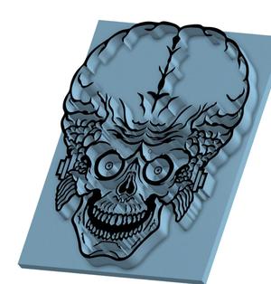 Attack From Mars Alien Stamp