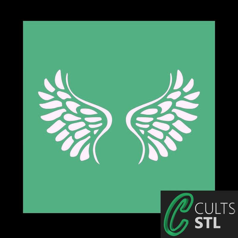 Stencil Asas - 10x10cm