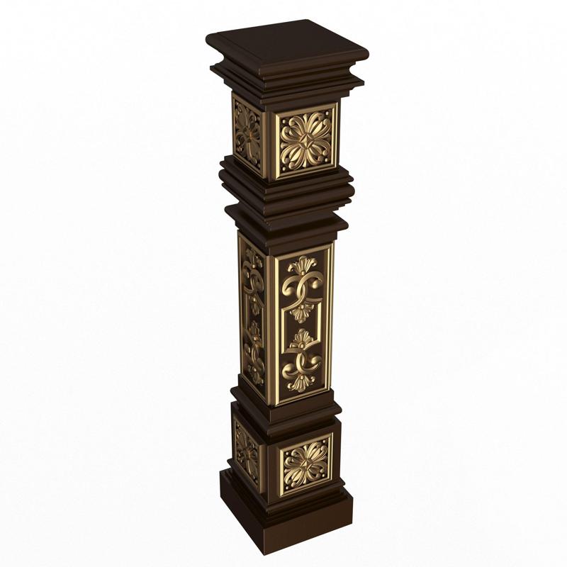 Stair Baluster 07 Red