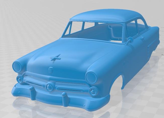 Ford Mainline (70A) Tudor Sedan 1952 Printable Body Car