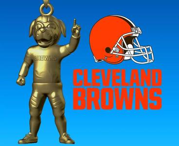 NFL - Necklaces CLEVELAND BROWNS- Hanging Figurine - 3D print