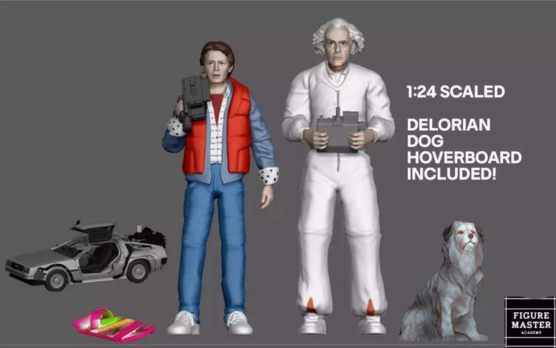 MARTY MCFLY DOC EMMETT BROWN DETAILED BACK TO THE FUTURE
