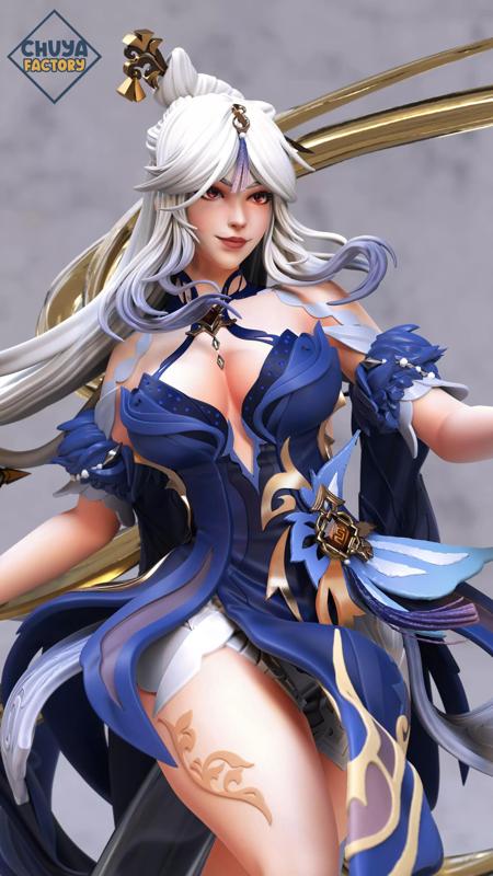 Ningguang anime statue of girl with long hair
