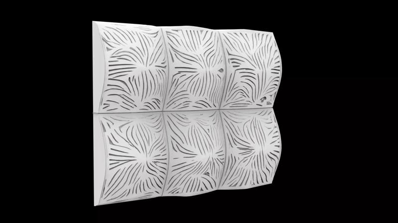 Nature Leaf Pattern Decorative Wall Panel 3D Print Model
