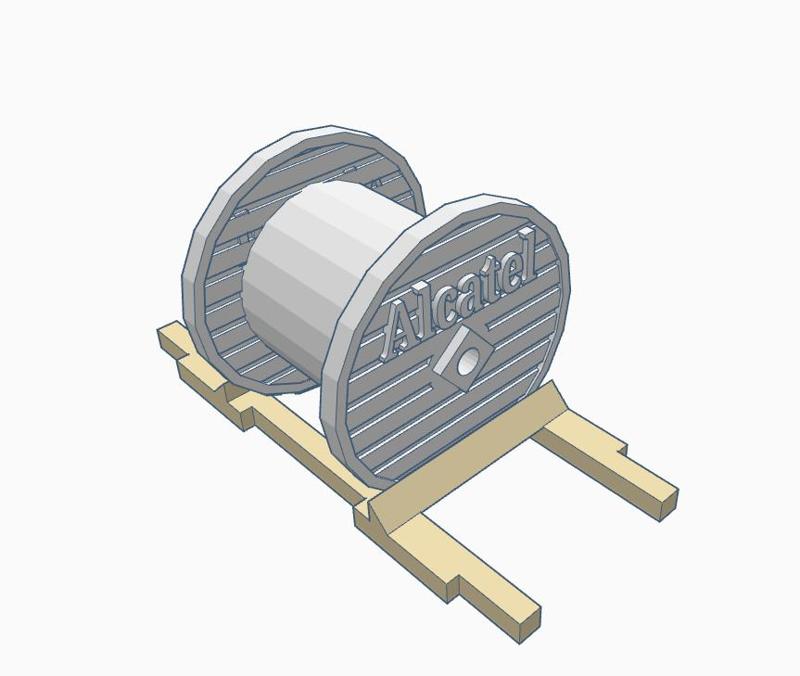 empty load gauge H0 1:87 cable reel "Alcatel" cable reel