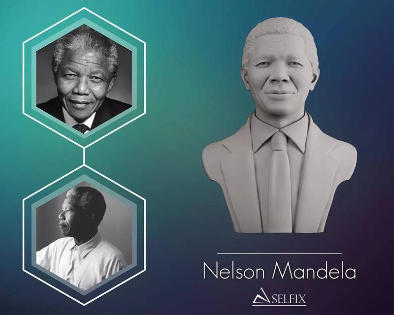 Nelson Mandela 3D sculpture