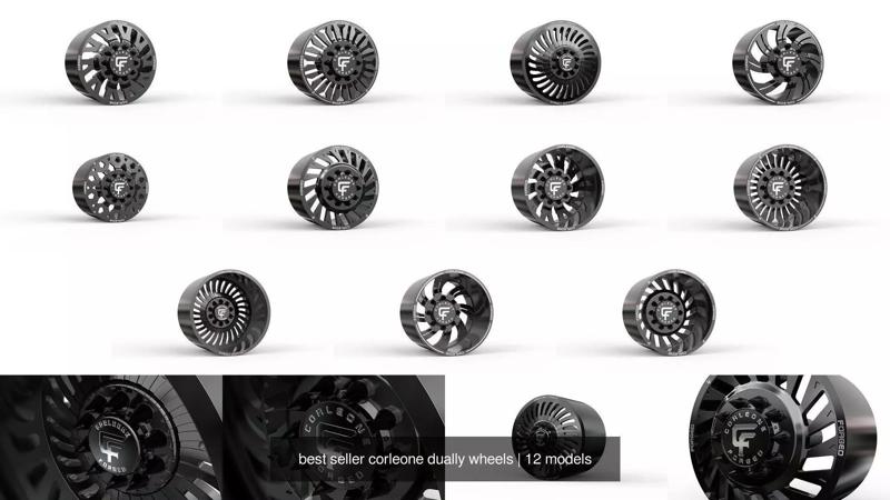 best seller corleone dually wheels 3D Model Collection
