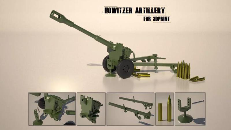 Howitzer Artillery for 3Dprint