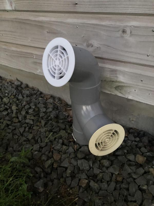 Ventilation grid for 100 mm PVC pipe