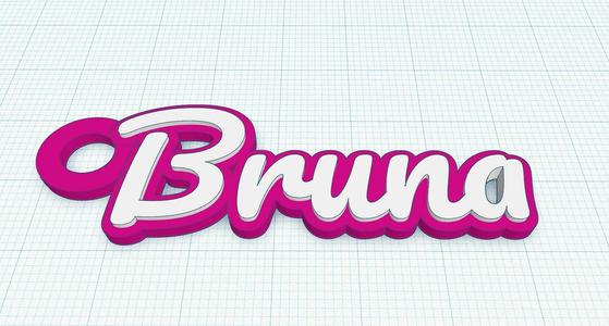 Fancy Keychain Name Tag - Bruna