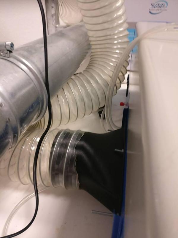 K40 40w laser exhaust fume collector 100mm