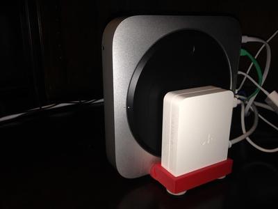 Mac Mini stand with Cinema Display brick holder